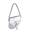 Асиметрична дамска чанта в сребристо Zana-0 снимка