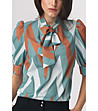 Многоцветна дамска блуза на точки Morina-2 снимка