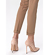 Дамски слим панталон в цвят карамел Sima-2 снимка