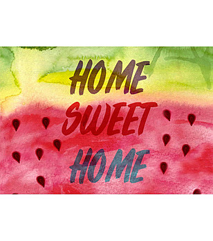 Цветна постелка Home Sweet Home 52х75 см снимка