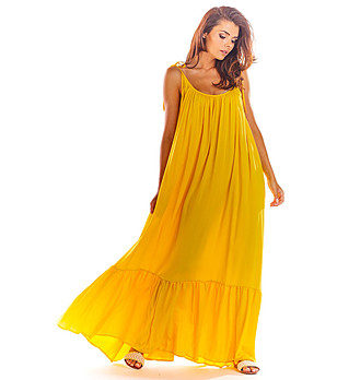 Дълга жълта рокля Shaya снимка