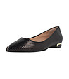 Черни дамски обувки от естествена кожа Divena-1 снимка