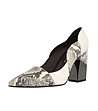 Дамски обувки в бяло и черно Nanette-1 снимка