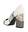 Дамски обувки в бяло и черно Nanette-2 снимка