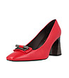 Червени дамски кожени обувки на ток Lexie-1 снимка