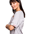 Светлосива памучна дамска блуза Tia-3 снимка