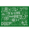 Зелена постелка с принт Pets-0 снимка