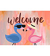 Постелка с принт фламинги Welcome-0 снимка