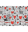 Постелка в сиво I love cats-0 снимка