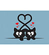 Постелка Black Cats in love-0 снимка