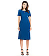 Синя рокля с къси ръкави Farida-0 снимка