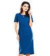 Синя рокля с къси ръкави Farida-4 снимка
