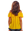 Жълта дамска блуза с къдричка Baja-2 снимка
