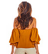 Дамска блуза в цвят камел с голи рамене Xara-1 снимка