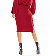Червена пола от фино плетиво Gretchen-1 снимка