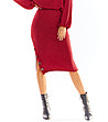 Червена пола от фино плетиво Gretchen-2 снимка