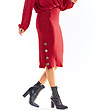 Червена пола от фино плетиво Gretchen-3 снимка