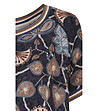 Тъмносиня дамска блуза с принт Tertu-2 снимка