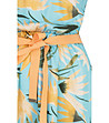 Светлосиня рокля с флорален принт Moona-4 снимка