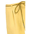 Жълти дамски къси панталони Tarja с лен-3 снимка