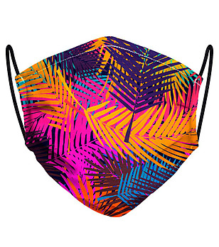 Предпазна маска за лице от текстил Colorful Palm снимка