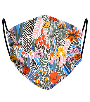 Предпазна маска за лице от текстил Floral Pattern снимка