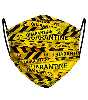 Предпазна маска за лице от текстил Quarantine снимка