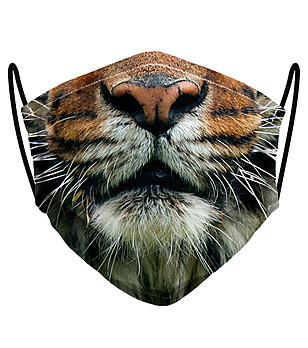 Предпазна маска за лице от текстил Tiger Face снимка