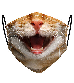 Предпазна маска за лице от текстил Cat face снимка