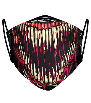 Предпазна маска за лице от текстил Venom face снимка