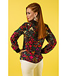 Многоцветна дамска блуза с фигурален принт-1 снимка