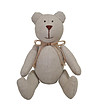 Текстилна играчка в бежово Bear Teddy 14 см-0 снимка