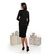 Дамски комплект от пола и блуза в черно и сиво-1 снимка