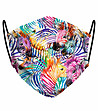 Предпазна маска за лице от текстил Colorful Zebra-0 снимка