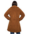 Дамско палто в цвят камел Hermina-2 снимка