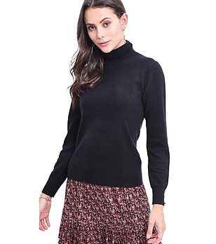 Дамски черен пуловер с кашмир и коприна Lisette снимка