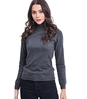 Дамски пуловер в сиво Daiana снимка