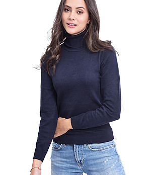 Дамски пуловер в тъмносин цвят Daiana снимка