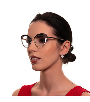 Златисти дамски рамки за очила тип котешко око Sintia снимка