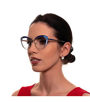 Метални рамки за очила в сини нюанси котешко око Lexie снимка