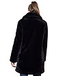 Черно дамско пухкаво палто Eva-1 снимка