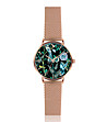 Розовозлатист дамски часовник с ефектен циферблат Garden-0 снимка