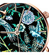 Розовозлатист дамски часовник с ефектен циферблат Garden-2 снимка