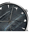Сребрист дамски часовник с черен циферблат със седефен ефект Seashell-2 снимка