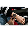 Розовозлатист дамски часовник с черен циферблат Mini Emily-1 снимка