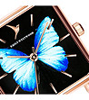 Часовник в розовозлатисто и черно с пеперуда на циферблата Butterfly-1 снимка