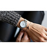 Дамски часовник в сребристо с бял циферблат Classic-1 снимка
