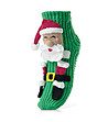 Коледни противохлъзгащи дамски плетени чорапи Santa-0 снимка