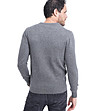 Сив мъжки пуловер Randy с кашмир и коприна-1 снимка