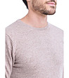 Мъжки пуловер в бежово Need с кашмир и коприна-3 снимка